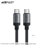 Acefast C20-03 USB-C to USB-C 60W Aluminum Alloy Charging Data Cable (1.2m) - Black