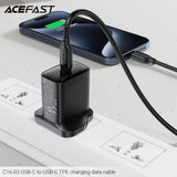 [1 for 1] Acefast C16-03 USB-C to USB-C TPE Charging Data Cable (1.2m) - Black