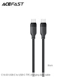 [1 for 1] Acefast C16-03 USB-C to USB-C TPE Charging Data Cable (1.2m) - Black