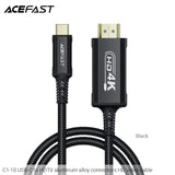 Acefast C1-10 USB-C to HDTV Aluminum Alloy Connectors HD Video Cable (1.8m) - Black