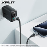 Acefast C20-03 USB-C to USB-C 60W Aluminum Alloy Charging Data Cable (1.2m) - Black