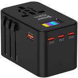 XPower TA75D LED Display 5-Output 75W PD 3.0/PPS Travel Adapter - Black