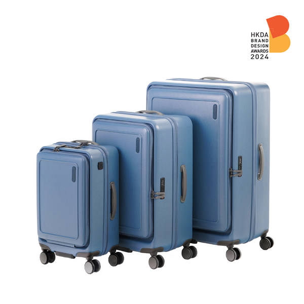 MONOCOZZI URBANITE|34L/72L/118L Expandable 4 wheels TSA Lock Top Flip Suitcase - Slate Blue
