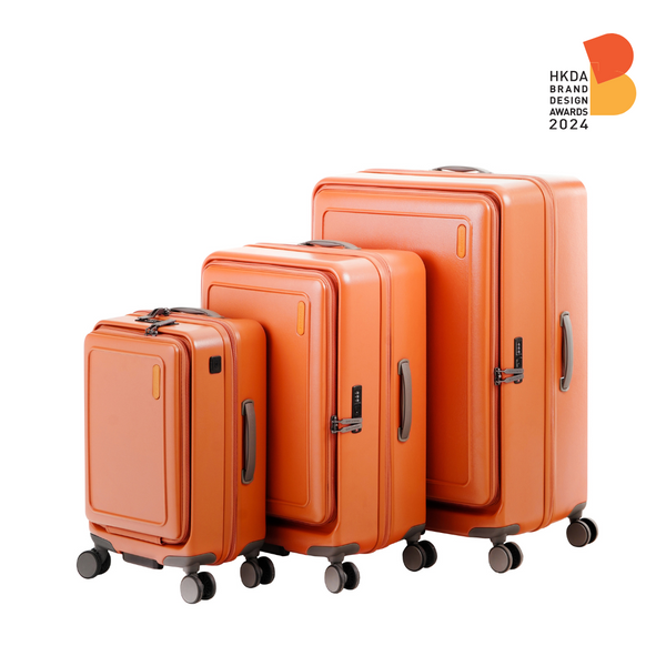 MONOCOZZI URBANITE|34L/72L/118L Expandable 4 wheels TSA Lock Top Flip Suitcase - Terracotta