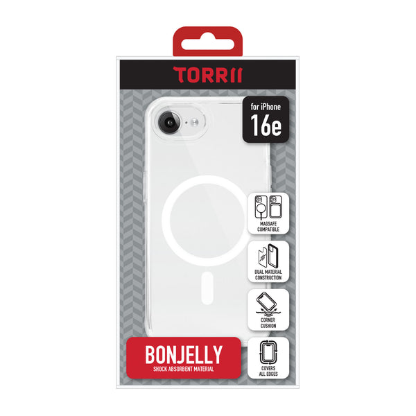 Torrii BONJELLY (MagSafe Compatible) for iPhone 16E (6.1") - Clear