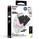 XPower B10H Built-in Type-C x 2 Cable 10,000mAh PD + SCP PowerBank